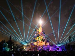 An imag from the Disneyland Paris nighttime Illuminations show.